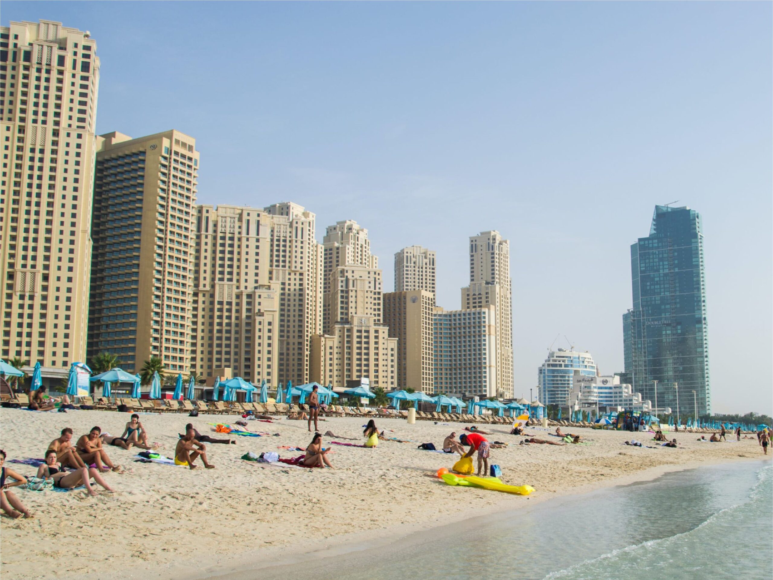 Pristine beaches and clear waters at JBR Dubai